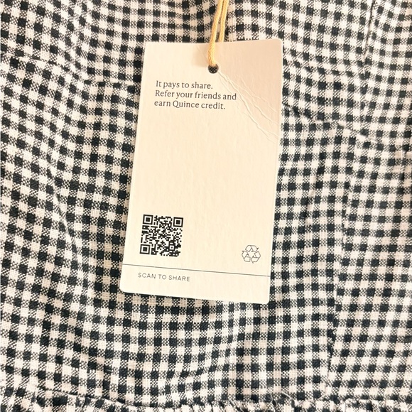 Quince Black and White Gingham Dress - Picture 2 of 6